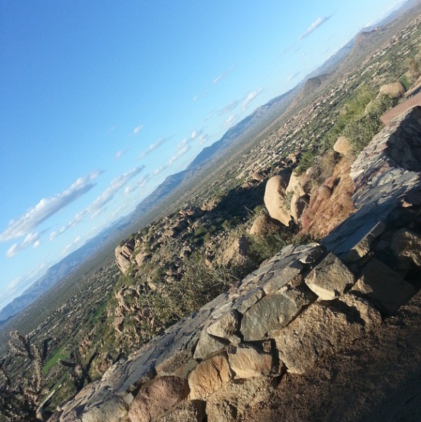 Photo taken at the Pinnacle Peak Mountain in Scottsdale on valentines day